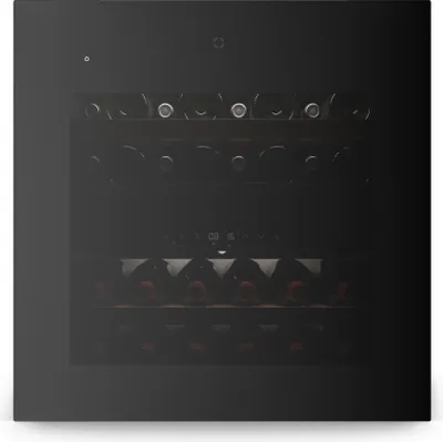 Image de Klarstein Velaire Cave à Vin 2 Zones - 36 Bouteilles, Encastrable, 5-22°C, Éclairage LED, Porte UV,Tactile, 41 dB, Cave à Vin Multi-Températures