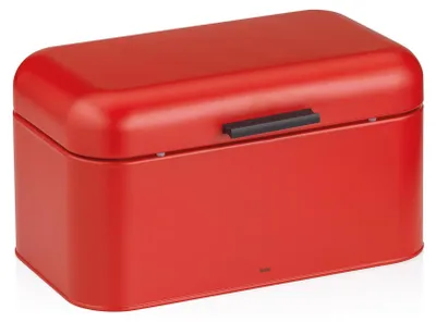 Metall-Brotdose mit Klappdeckel, 30x18x16,5 cm, rot