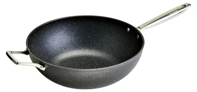 Produktbild von Moneta Harmony Wokpfanne, 32 cm max. Durchmesser, Aluminium, Induktionsherd-geeignet, Antihaftbeschichtung
