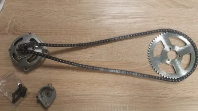 Produktbild von Pocketbike 6er Ritzel Kupplungsglocke 54 Zähne T8F Kette Set Kettenrad Tuning