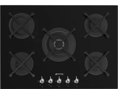 Immagine prodotto di Smeg Classic PV375N Piano cottura a gas su vetro da Incasso 72 cm 5 Fornelli Nero