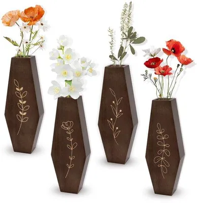 Produktbild von Houten Wandvase-Set aus vier Stücken für moderne Innenarchitektur