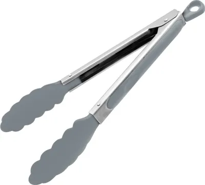 Produktbild von Fackelmann Mehrzweckzange 27 cm, Servierzange aus Edelstahl, Küchen- und Grillzange für beschichtete Töpfe und Pfannen (Farbe: Silber/Schwarz)