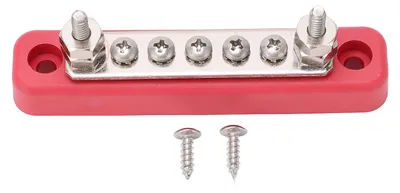 Produktbild von Stromverteilerblock mit 5 Anschlüssen, Sammelschiene für Stromkreismodifikation, 48 V DC, 100 A, hoher Strom