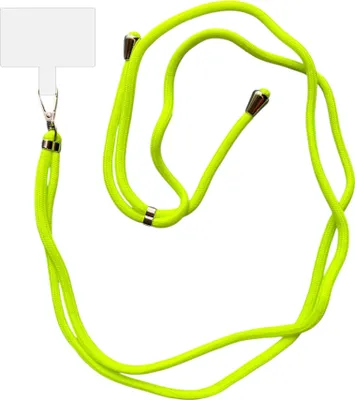 Immagine prodotto di Cavo telefonico universale Smartphonica - cavo regolabile e staccabile per telefono cellulare - 150 CM - Catena telefonica giallo neon