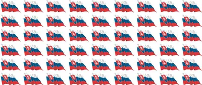 Produktbild von Mini Aufkleber Set - Pack wehend - 20x12mm - selbstklebender Sticker - Slowakei - Flagge / Banner / Standarte fürs Auto, Büro, zu Hause und die Schule - 54 Stück