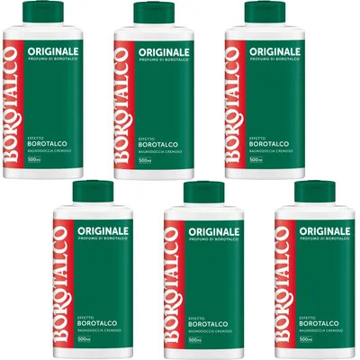 Produktbild von 6x Borotalco Profumo di Borotalco Original Bagnodoccia Duschgel Schaumbad 500ml