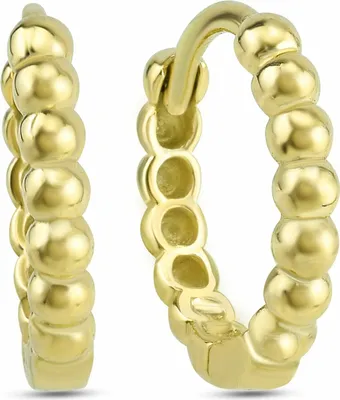 Produktbild von Dkeniz Creolen 925/- Sterling Silber 2 cm Gold Zirkonia weiß 145230023