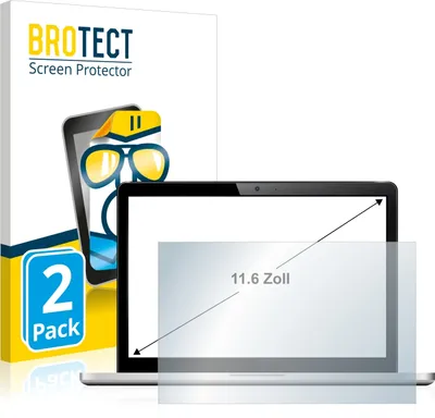 Produktbild von 2x Schutzfolie für Notebooks mit 29.5 cm (11.6 Zoll) Displays 256 x 144 mm BROTECT Displayschutz Display Schutz Folie Klar Transparent