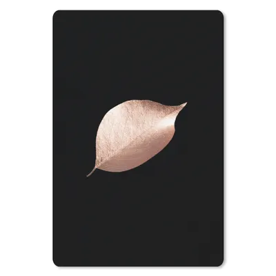 Produktbild von MuchoWow® Mauspad Mousepad Blatt - Rosa - Schwarz 40x60 cm - Mousepads - Maus Mat - Pad - Mausunterlage - Schreibtisch Accesoire