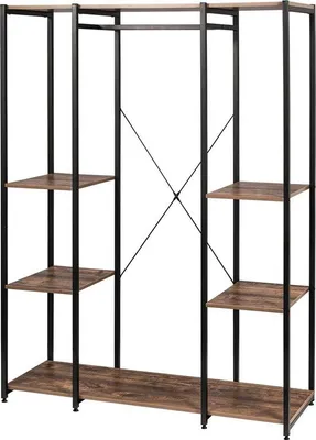Immagine prodotto di Armadio in MDF marrone/nero 167x40x120 multifunzionale