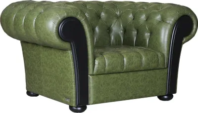 Obrázok produktu pre Moderné kožené kreslo Chesterfield do obývacej izby Elegantné kreslo do salónika