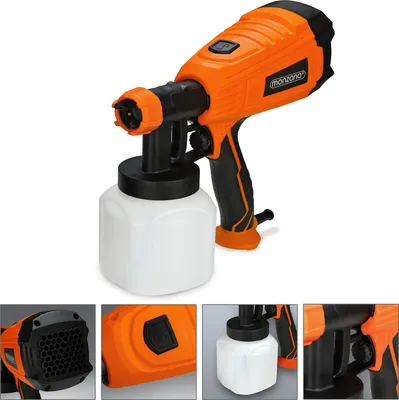 Produktbild von MONZANA® elektrisches Farbsprühsystem 800ml/min Behälter 500 W 3 Sprühmuster Farbsprühpistole Spritzpistole Lackierpistole Farbsprühgerät Einfülltrichter