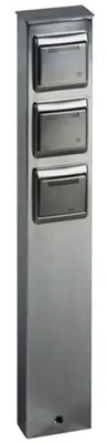 Produktbild von Albert Steckdosensäule, 3-fach, Edelstahl