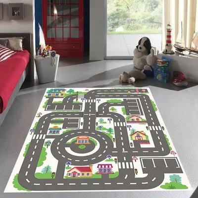 Zdjęcie produktu dla Mata do zabawy dla dzieci Unyqoos® o wymiarach 80 x 150 cm – antypoślizgowa, antybakteryjna, można prać w pralce w temperaturze 30°C – idealna do pokoju dziecka