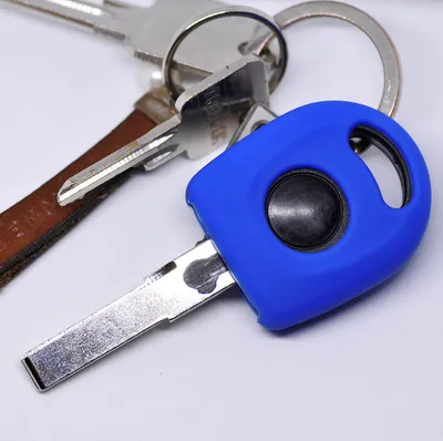 Produktbild von Auto Schlüssel Hülle Silikon Schutz Cover Blau kompatibel mit VW SEAT Skoda alle Modelle Startschlüssel