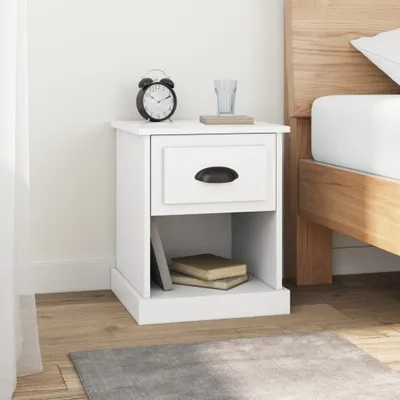 Obrázek produktu pro vidaXL Noční stolky 2 ks. Bílý 39x39x47,5 cm výrobek ze dřeva