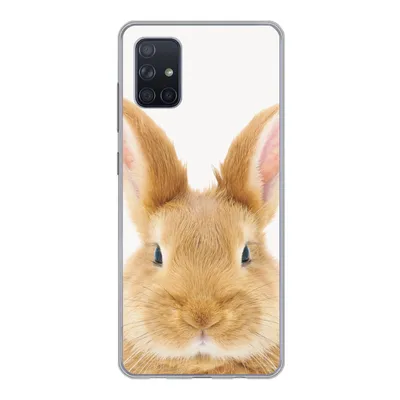 Produktbild von MuchoWow® Handyhülle Schutzhülle Hülle für Samsung Galaxy A71 Kinder - Kaninchen - Kind - Mädchen - Jungen Silikon Softcase Handy Hülle - Kartenbesitzer