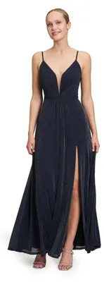 Obrázok produktu pre Večerné šaty značky Vera Mont pre dámy, veľkosť 42, tmavomodrá/šedá, s vláknami s efektom Polyester