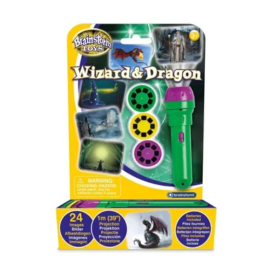 Produktbild von Zauberer und Drachen Taschenlampe mit 3 Projektorscheiben