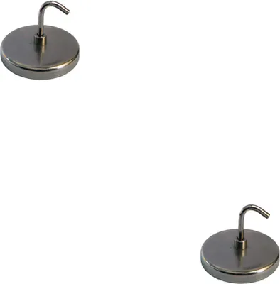 Produktbild von 2 x Magnetische Haken Schlüsselanhänger Schraubhaken Winkelhaken ø 25 mm