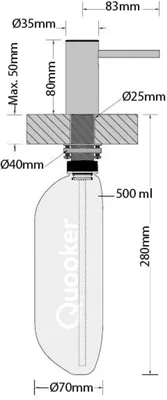 Immagine prodotto di Quooker ZPNRCO, 35 mm, 100,5 mm, 80 mm, 1 pezzo