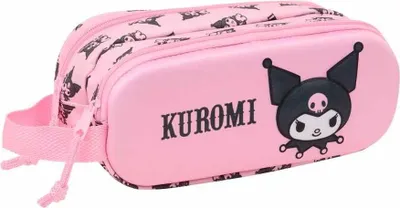 Image de Trousse double 3D, motif Hello Kitty Kuromi