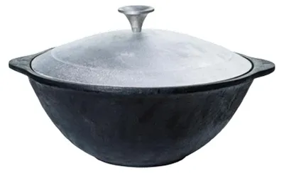 Productafbeelding van Gietijzeren Kookpot met Aluminium Deksel - 12 Liter