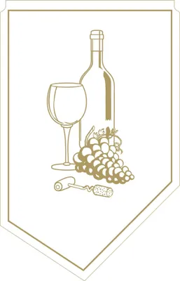 Produktbild von Weinmanschette aus Tissue in Gold, 100x65mm, 150 Stück - Mank