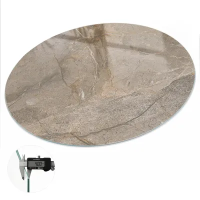 Produktbild von Glas Tischplatte fi90 cm – Tischauflage aus gehärtetem Glas – Glasplatte für Esstisch – Küchentischplatte aus Glas – Tischschutz Glas modern – Dekorative Glasplatte – Pflegeleichte Glastischplatte – Sicherheitsglas Tischplatte – Subtile Eleganz