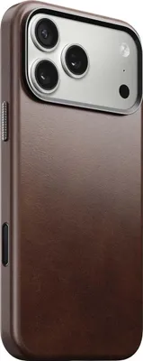 Immagine prodotto di Custodia Nomad in pelle tradizionale, marrone rustico (Horween) - iPhone 17 Pro Max