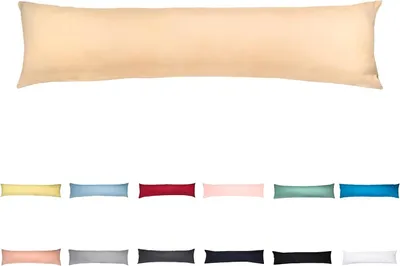 Produktbild von Jersey Kissenbezug 40x145 cm 100% Baumwolle Kopfkissenhülle Bettkissenbezug Kopfkissenbezug superweich Kissenbezug Beige