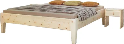 Produktbild von Einzelbett Niklas 90x200 Metallfrei Zirbe ohne Kopfteil