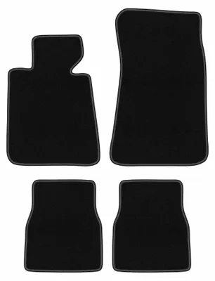 Produktbild von Velours-Fußmatten für BMW 3 E30 1982-1994 (Coupé) – 4-tlg, Schwarz, passgenau – Wielganizator BASIC