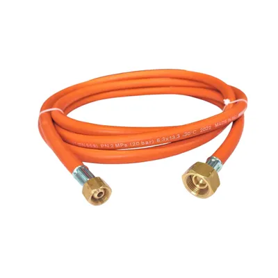 Image de Tuyau à gaz propane-butane Zatech 10 m 20 bars Ø 6,3 mm Raccord femelle 3/8" - 21,8" pouces LKS avec raccord rapide jusqu'à -30 °C pour barbecues à gaz de camping