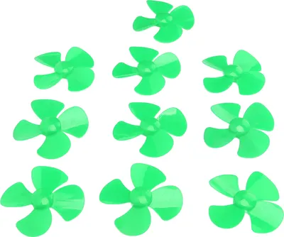 Obrázok produktu pre 10 ks 80 mm 4 lopatky Vrtuľa Plastové DIY rotujúce príslušenstvo pre modely hračiek s 2 mm otvorom XR?149Green