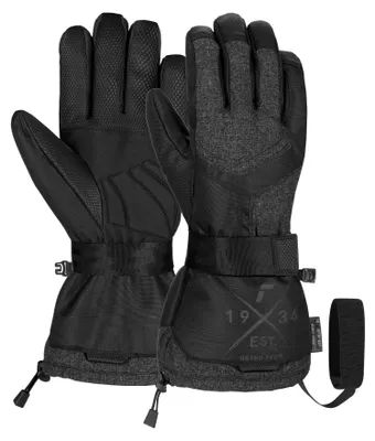 Image de Gants d'hiver Reusch Doubletake, membrane R-TEX® XT : chauds, imperméables et respirants. Couleur : noir/noir mélangé. Taille : 7.5