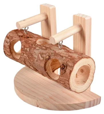 Produktbild von Duvo+ Verstecktunnel aus Holz mit Rinde