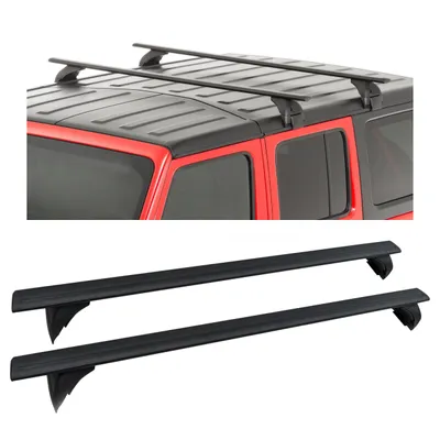 Produktbild von HERSTMOTO Dachträger Querträger Alu abschließbar passend für Jeep Wrangler JL/Gladiator JT 2018+, 2/4 Türer, OEM 82215387AAB
