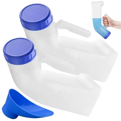 Produktbild von Solidchoice – Tragbare Urinflaschen – 1000 ml, 2 Stück für Männer und Frauen