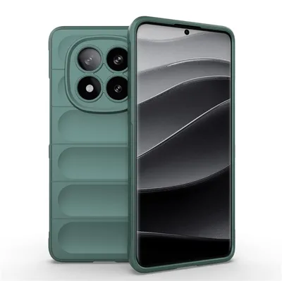 Productafbeelding van MobyDefend Hoesje - Geschikt voor Xiaomi Redmi Note 14 Pro Plus  -  TPU Gripcase - Groen