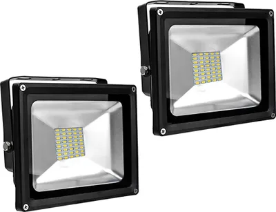 Produktbild von Greenmigo 2pcs 30W LED Fluter,IP65 Wasserdicht Schwarz Warmweiß 120° LED Außenstrahler Fluter Flutlicht AC 85-265V Tageslichtweiß