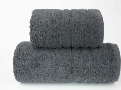 Produktbild von Handtuch, minimalistisches Badetuch, 100% Baumwolle, Alexa 50x90cm Dunkelgrau