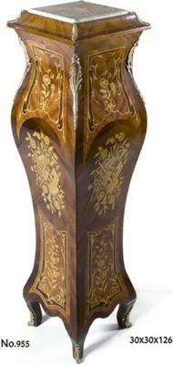 Produktbild von Casa Padrino Barock Säule mit Marmorbesatz 30 x 30 x H. 126 cm - Antik Stil