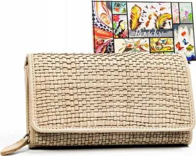 Obrázek produktu pro Rovicky dámská peněženka z přírodní kůže béžová 17x10 cm