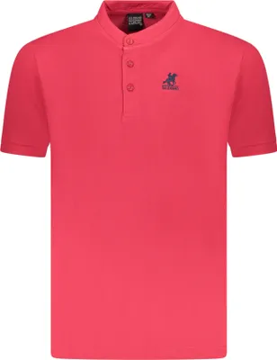 Immagine prodotto di Elegante polo a maniche corte da uomo in rosso con collo alto e ricamo