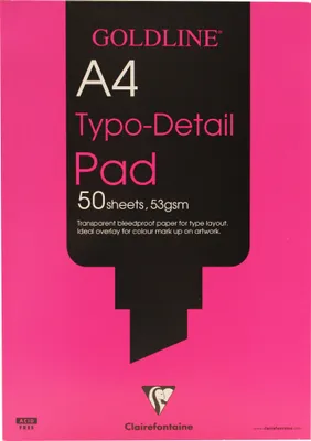 Produktbild von Clairefontaine 5x Goldline Typo-Detail Pad, Block geleimt, 50 Bl A4 53g GPD1A4Z