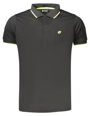 Produktbild von Elegantes Herren Kurzarm-Poloshirt in Schwarz mit Kontrastdetails