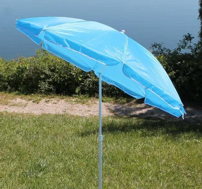 Produktbild von Sonnenschirm 055 blau 1,75 m; Höhe 2,0 m Strandschirm