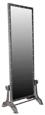 Zdjęcie produktu dla Luksusowe lustro Casa Padrino szare 76 x 48,5 x h. 195,5 cm - Lustro stojące o industrialnym designie